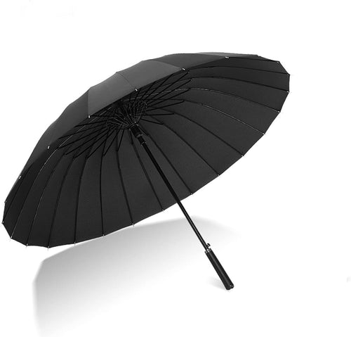 24 Ribs Long Handle Business Umbrella for Men Integrated Button Automatic Opening Large Wind-Resistant Umbrella Female Parasol