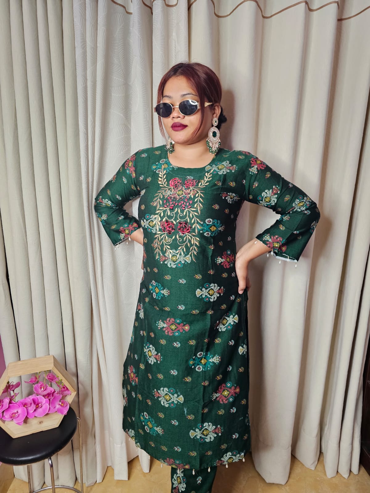 Pakistani -Style two piece dress (2pcs)