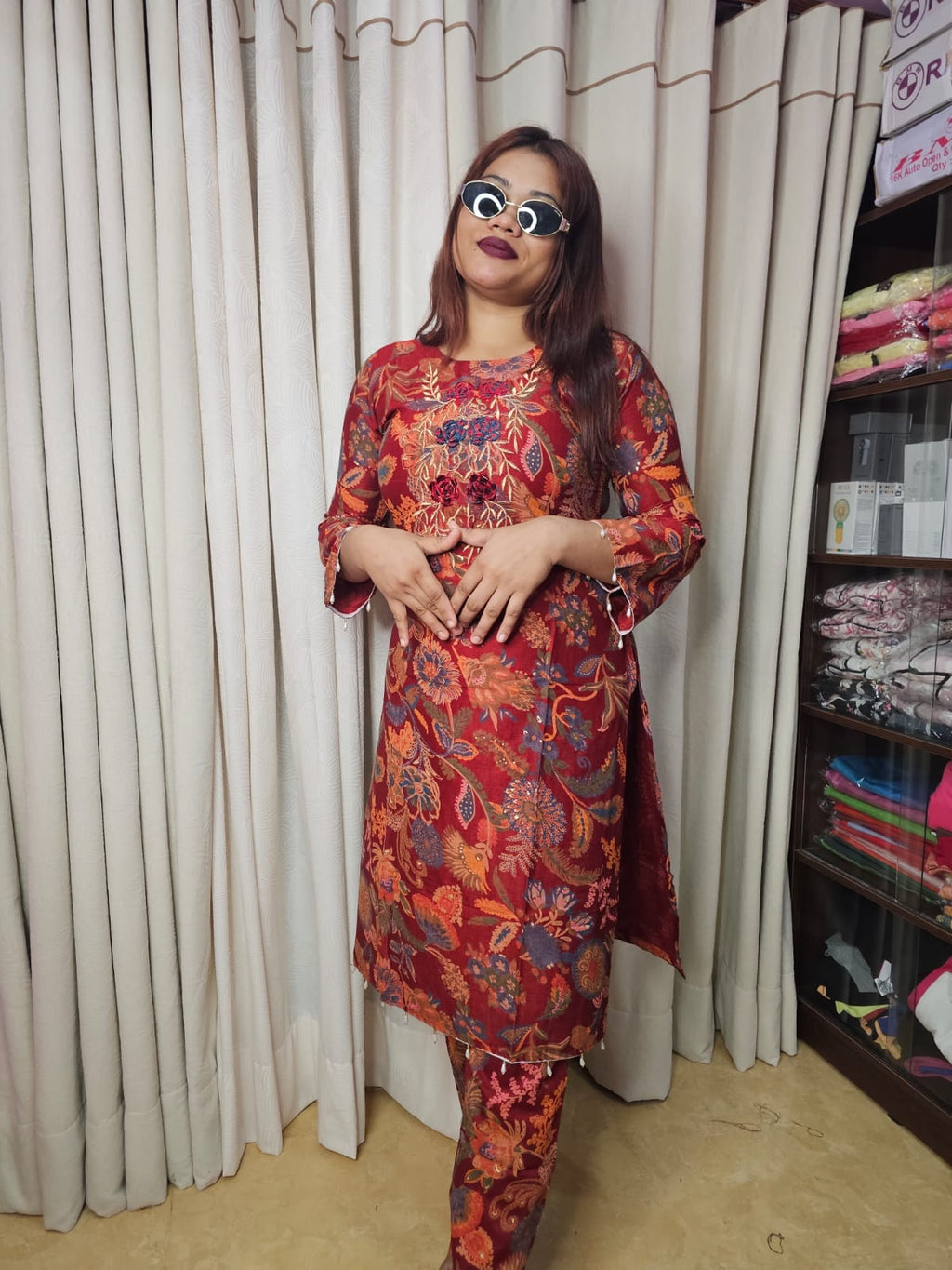 Pakistani -Style two piece dress (2pcs)